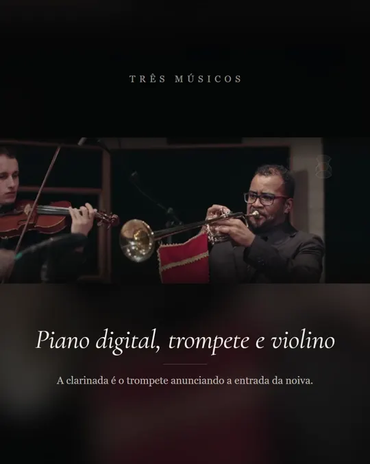 Clarinada: piano digital, trompete e violino